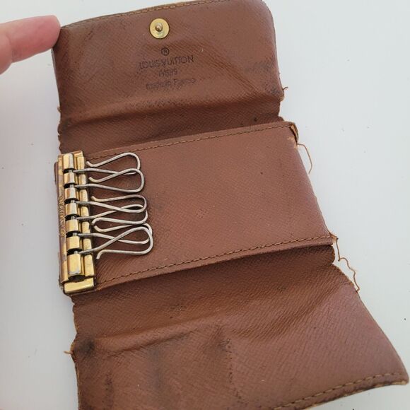 Authentic Louis Vuitton Monogram Multicles 6 Key Hooks Case Brown Small 2000 - Picture 3 of 10